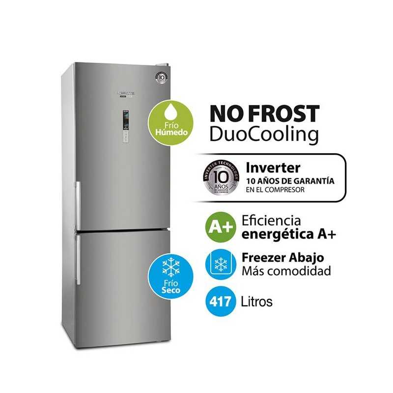 Heladera NO FROST DuoCooling Inverter 417 L. Acero KHGA41DI/9