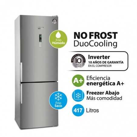 Heladera NO FROST DuoCooling Inverter 417 L. Acero KHGA41DI/9