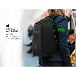 ? Mochila Antirrobo Gadnic 35L - Impermeable, con puerto USB y compartimento para notebook