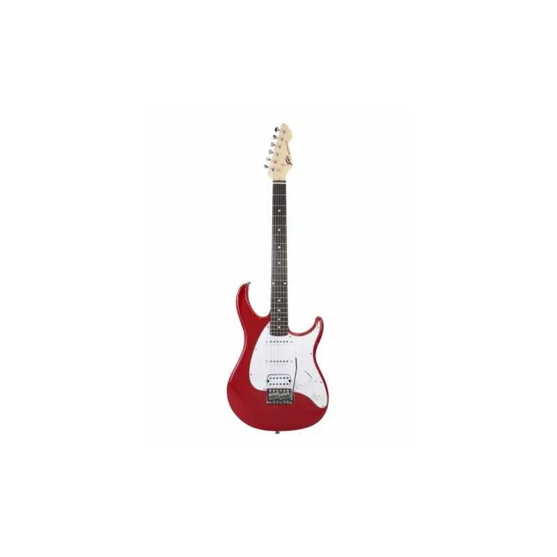 Guitarra eléctrica Peavey Raptor Plus SSS en color rojo con 3 pastillas single coil