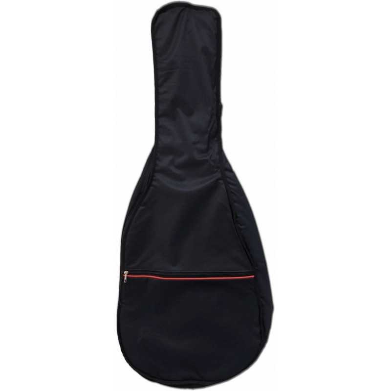 Funda para guitarra criolla tipo mochila, acolchada, con tela de avión y cierre lateral