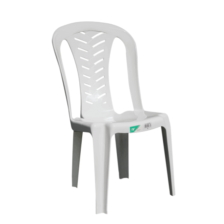 Silla plástica sin apoyabrazos Living blanca